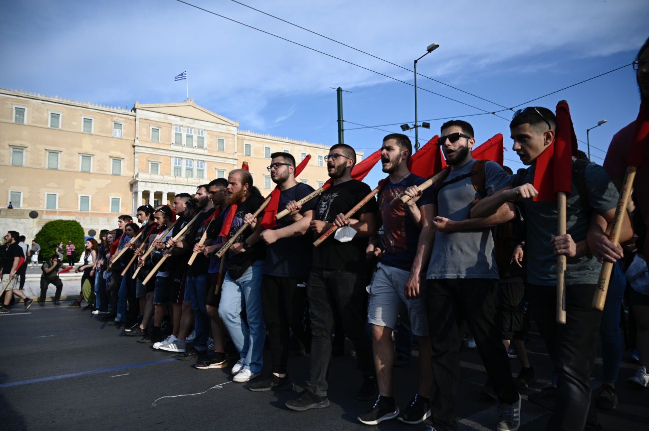 Δυναμική πορεία φοιτητών στην Αθήνα κατά της Πανεπιστημιακής αστυνομίας
