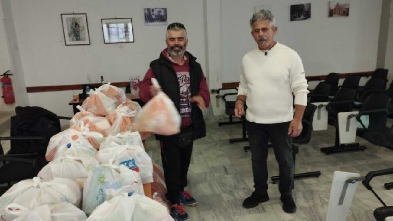 Ρέθυμνο: Το Συνδικάτο Οικοδόμων συγκέντρωσε τρόφιμα για τις οικογένειες σε ανάγκη