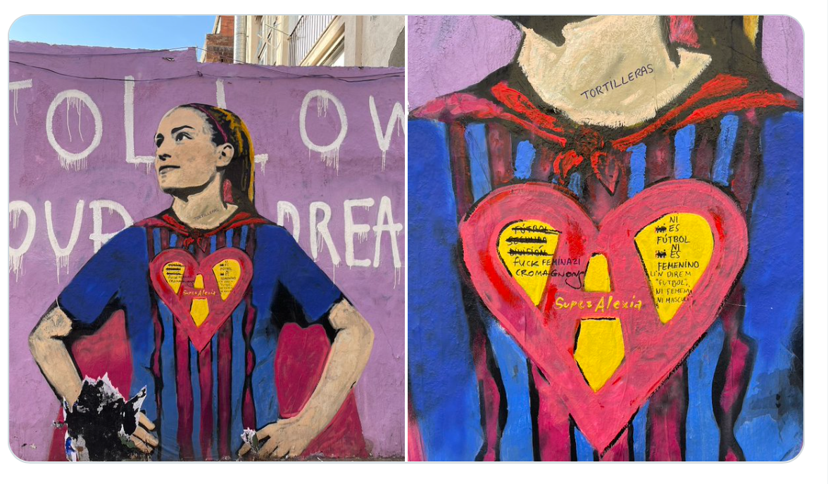 Ματσισμός: Βανδάλισαν την τοιχογραφία της Πουτέγιας στην Βαρκελώνη