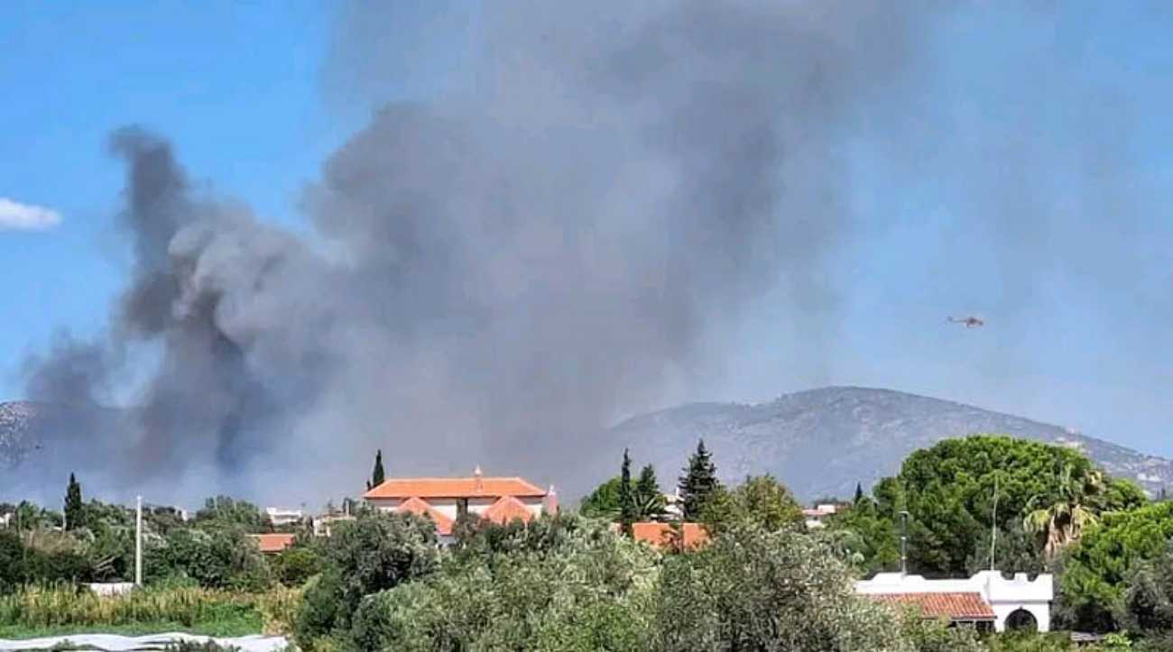 Μεγάλη φωτιά στον Μαραθώνα: Εκκενώνονται δύο οικισμοί