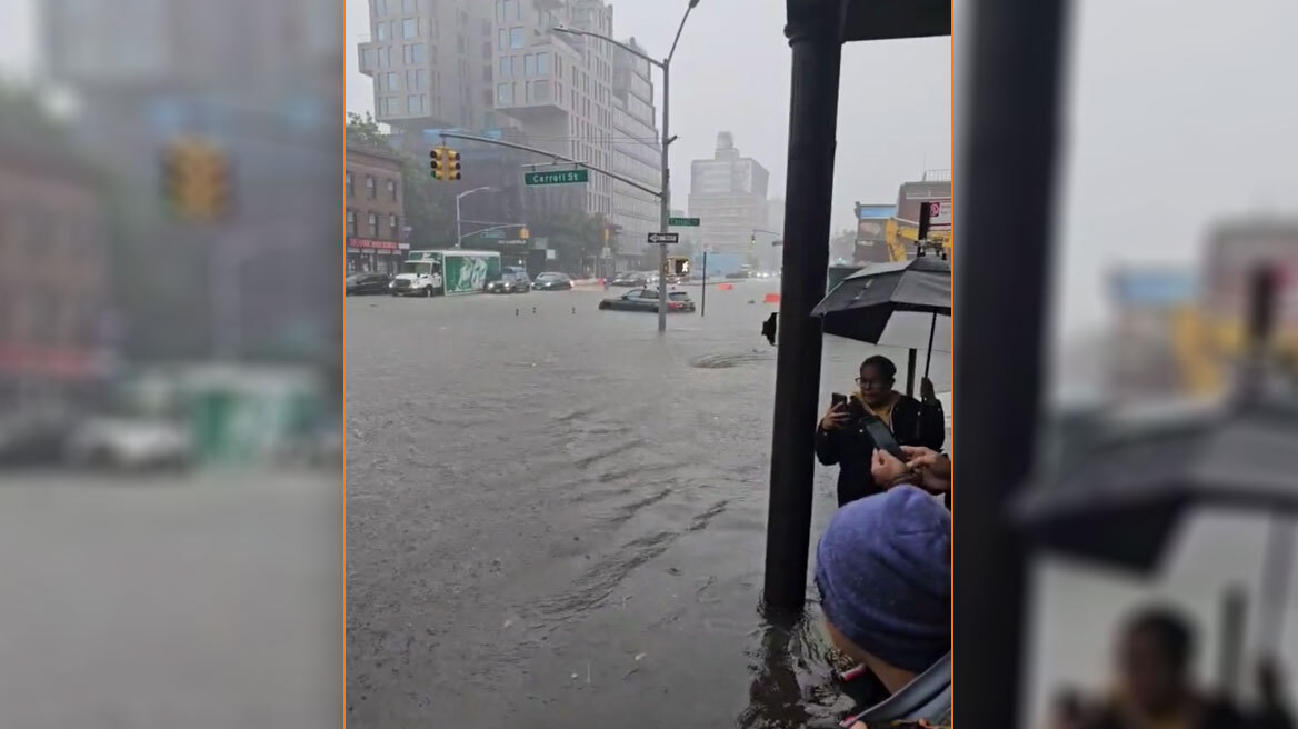 Νέα Υόρκη: Σε κατάσταση έκτακτης ανάγκης – Ολόκληρες περιοχές κάτω από νερό