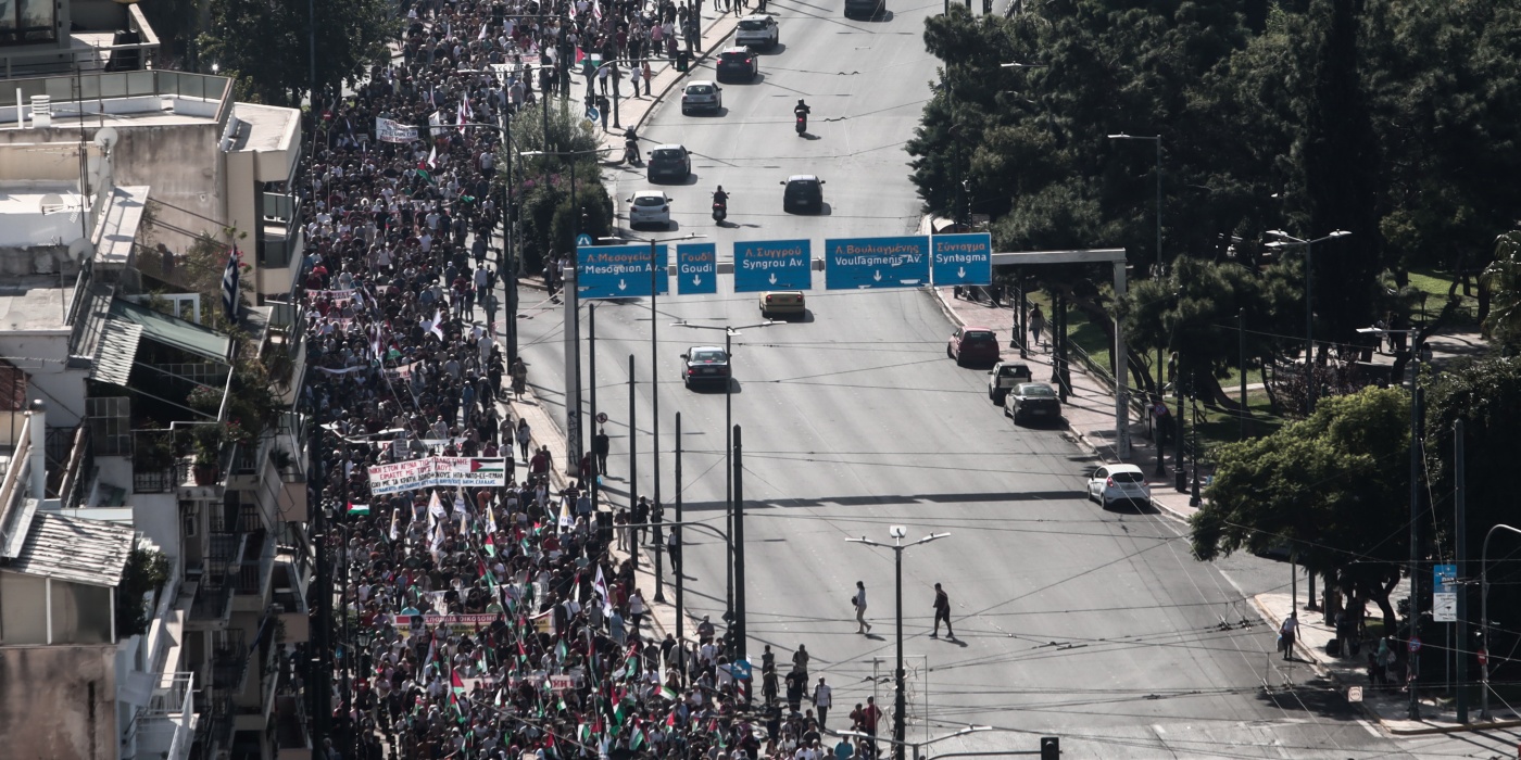 Μεγαλειώδεις συγκεντρώσεις αλληλεγγύης στον παλαιστινιακό λαό σε Αθήνα & Θεσσαλονίκη